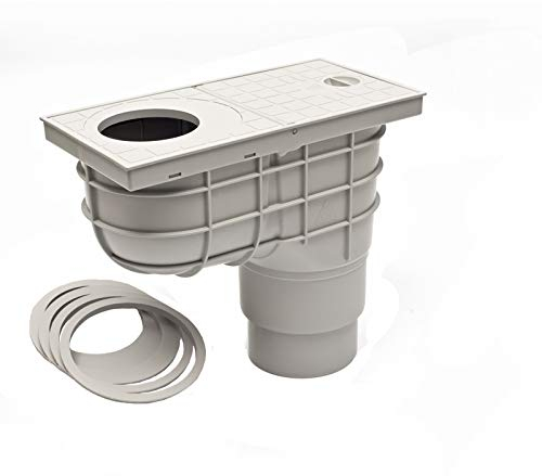 MCH| 325 C| Regenrohrablauf Dachrinnenablauf| Ablaufdurchmesser: DN 110/DN 125 | grau