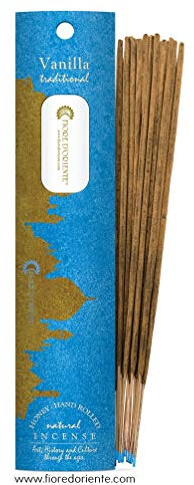 Fiore D'Oriente Vaniglia, 100% bastoncini di incenso naturale (10 pezzi)