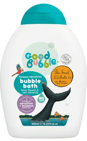 Good Bubble The Snail & The Whale Bubble Bath with Lotus Flower & Sea Minerals - 400ml Baby Bubble Bath for Sensitive & Eczema-Prone Skin - Vegan-Friendly for Toddlers