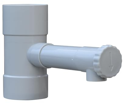 Jardibric - Raccord PVC Récupérateur d'Eau pour Descente de Gouttière - À Fixer sur Gouttière Ø80 mm - Sortie Ø35 mm - Optimisez votre Système de Récupération des Eaux de Pluie (Gris)