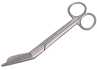 Hochwertige Faude Verbandschere nach Lister !!extra scharf!! für Verband, Pflaster und Kleider, rostfreier Edelstahl (groß 18cm)