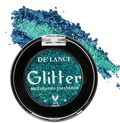 Ombretto con glitter verde, ombretto duocromatico ad alta pigmentazione, cambio di colore intenso, ombretto verde multicromo, ombretto verde per occhi blu-verdi, ombretto impermeabile
