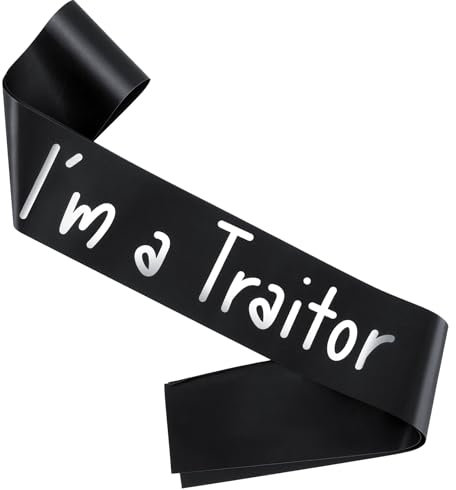 Xuniea I'm a Traitor Sash Traitor Leaving Sash New Job and Sorry Your Leaving Gifts Retirement Presents for Colleagues Women Men Farewell Party Going Away Decorations(Black, Silver Letter)