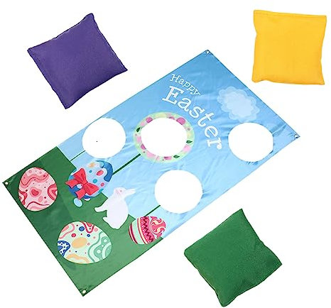 Totority 1 Satz Osterhasen-Sandsack-Spiel osterspielzeuge Ostern Ostern Wurfspielzeug zu Ostern Easter Toys Werfen außerhalb Wurfspiel Festival-Wurfspiel Polyester