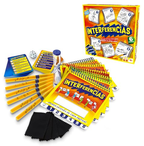 Bizak - Interferencias Juego de Mesa a Partir de 8 Años, Divertido y Rápido Juego de Dibujo de 4 a 6 Jugadores, Dibuja y Adivina los Conceptos Dibujados (64554499)