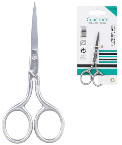 CUPERINOX® Couture Series - Tijera Costura Profesional 10 cm | Acero Inoxidable de Alta Precisión | Corte Fino para Detalles y Acabados | Uso Doméstico y Profesional