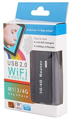 Mini enrutador WiFi inalámbrico portátil 3G 4G, enrutador de Punto de Acceso WLAN inalámbrico portátil 150Mbps RJ45 USB USB2.0 IEEE.802b gn Módem estándar para computadoras y teléfonos Alta Velocidad