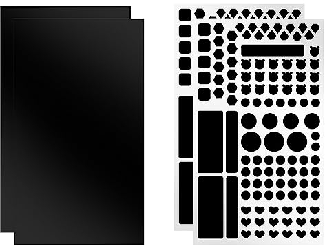 4 Blätter Tönungsfolie Dimmen 50%~80%/100% Lichtblockierende Aufkleber Lichtdimmer Folie verdunklungsfolie selbstklebend LED Abdeckung für Router, Uhren und Elektrogeräte, Schwarz