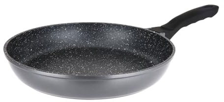 Sitram 714216 Sartén Aluminio fundido Interior efecto piedra Ø30cm Alt.5cm - Revestimiento antiadherente sin PFOA, Mango resistente al calor Soft Touch - Todas las fuentes de calor incluida inducción