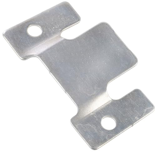 AERZETIX - C74773 - Lot de 4 Supports plaques d'accrochage suspension pour meuble - fixation murale à visser - en acier - couleur argent - ferrure salon cuisine salle de bain étagère