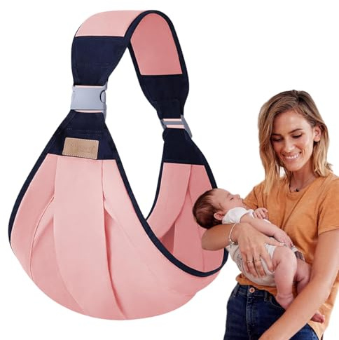 Portabebés medio envuelto - Portabebés medio envuelto | Eslinga para niños pequeños que ahorra mano de obra | Protector de vientre de un solo hombro con pretina para recién nacidos y niños pequeños