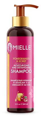 Mielle Pomegranate & Honey Detangling & Moisturising Shampoo - Curly Hair Shampoo for Women - Enriched with Honey & Babassu Oil to Lift Dirt, Loosen Tangles & Retain Moisture, 355 ml (Pack of 1)