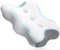 Euqvunn Oreiller en Mousse à mémoire de Forme pour Les douleurs cervicales, Oreiller Ergonomique Cervical, Oreiller orthopédique avec Design rainuré - 62× 36×8/12 cm