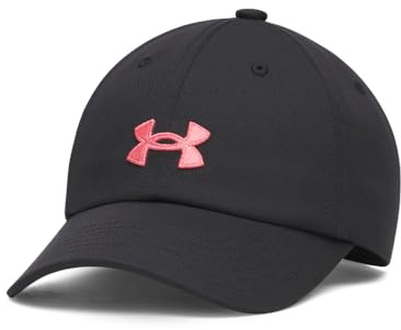 Under Armour Girls' Blitzing Cap Adjustable, (003) Black / / Bittersweet Pink, One Size Fits Most