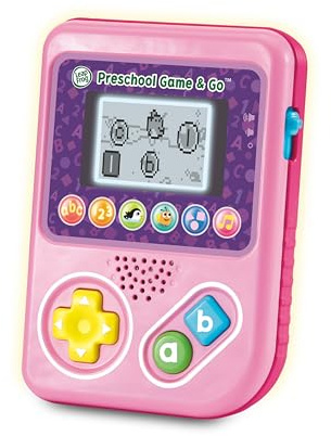 LeapFrog Preschool Game & Go Pink, Interactive Educational Game, Includes 6 Games & Activities, Play & Learn On The Go, For Children Aged 2, 3, 4+ Years, English Version