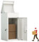 SAYEYBU AbschließBarer Paketbriefkasten, Paketboxen FüR Den AußEnbereich, Paket- Und Postboxen Aus Stahl, Sicherheits-Paketboxen FüR Die Bordsteinkante, Wasserdicht,Weiß,90 * 40 * 42cm