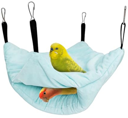 Générique Varmt bo för papegoja - dubbelt lager och vintervarmt fågelbo, bur tillbehör för häckande parakid, gömställe matare, sittpinnar aviarium inomhus utomhus