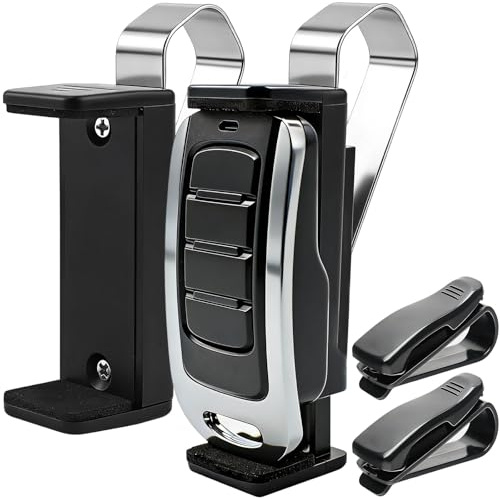 Clips de Puerta de Garaje,Clips Ajustables para Visera con 2 Soportes