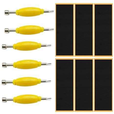 Remingtape 12-pack grepptejp för fingerboards, självhäftande skumklistermärken, skruvdragare, verktyg, hylsnycklar, ersättningstillbehör för fingerskateboards