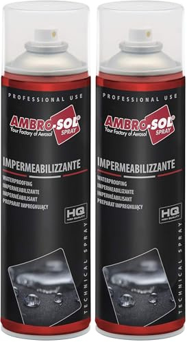 Ambro-Sol - Spray protector de superficies - 500 ml - Impermeabilizante resistente - Para metal, madera y más, hasta 250°C (Paquete de 2)
