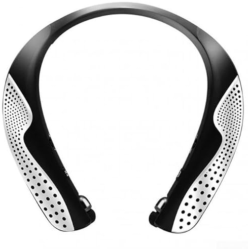 2-i-1 hängande halshögtalare och trådlösa öronsnäckor för spel och sport, Bluetooth-kompatibelt stereoheadset, grå