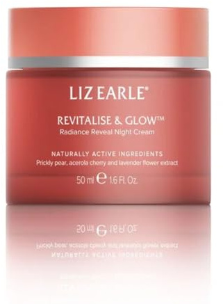 Liz Earle Revitalise & Glow Radiance Reveal Night Cream, 50ml | Dramatically brighten & even skin tone to reveal visibly rested, renewed & radiant skin by sunrise.
