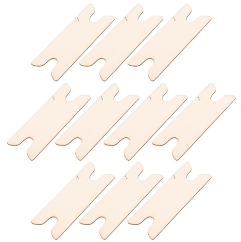 BESPORTBLE Multifunktionale Webschiffchen Aus Holz Beige 10 Stück Leicht Zu Bedienen Für Handwebrahmen