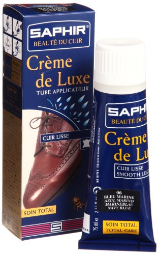 Saphir Cirage Crème de Luxe Applicateur, Bleu Marine, 75 ml