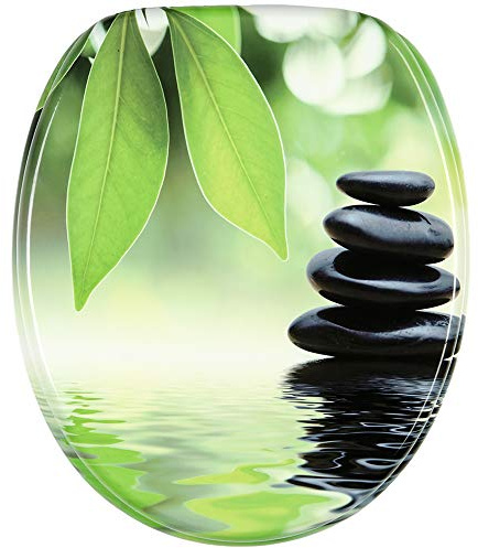 Sanilo WC Sitz ohne Absenkautomatik, hochwertiger Toilettendeckel, einfache Montage, stabile Scharniere, Harmony