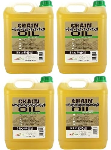 N°4 Taniche 5 Litri Olio Professionale Lubrificante / Protettivo Catena Motosega * BARILEMOTO *