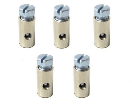 5x Gaszug Nippel Schraubnippel 8x15mm passend für Motorrad, Roller, Mofa, Moped und Mokick – Hochwertige Ersatz-Schraubnippel in sehr guter Qualität