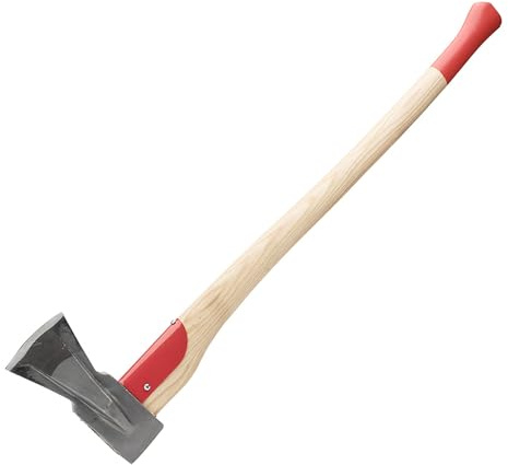 Kings County Tools Professional Splitting Maul | 31 Red Steel Hickory Handle | Prevents Jams in Tight Grains | Made in Germany