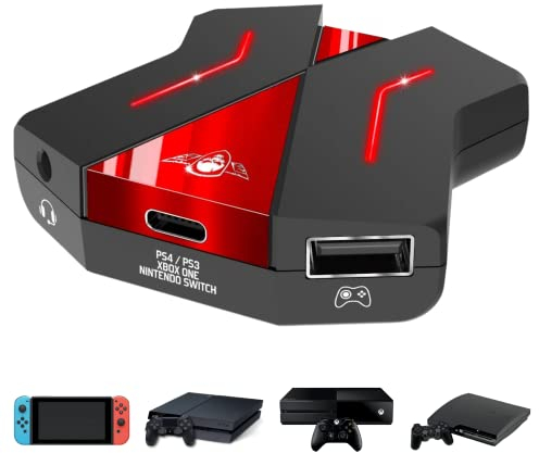 Spirit Of Gamer - CROSSGAME 2 Adapter - Play Keyboard and Mouse on Video Game Consoles with the Converter : SWITCH / PS4 / PS3 / XBOX ONE - 1 X 3.5 mm Jack Jack for Gaming Headset