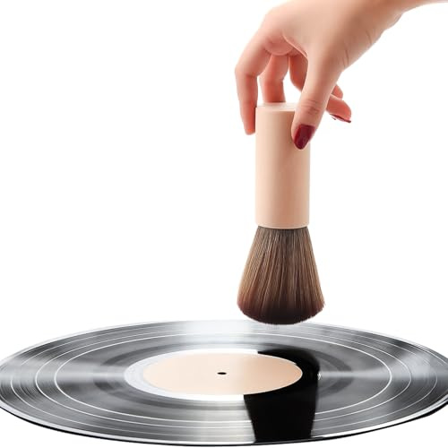 Patelai Vinyl Record Cleaner Brush Turntable Vinyl Record LP Cleaning Anti Static Dust Cleaning Brush for LP CD Albums Records