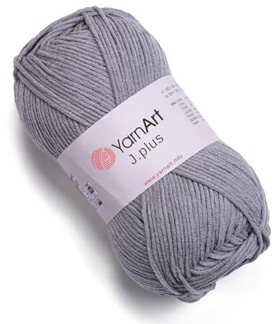 YarnArt J.Plus - Hilo de mezcla de algodón para tejer y ganchillo, hilo suave para bebé, 55% algodón, 45% acrílico, 100 g (3,5 oz), 160 m (174 yardas), peso: 4, (1 madeja) (69)