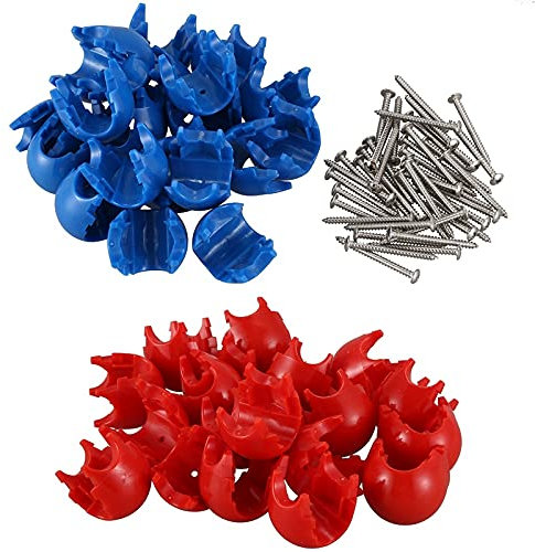 asdfs Red de Cuerda de Escalada de 20 Piezas, Conector de PláStico de 12Mm, Accesorios de Escalada Hebilla de Red para Columpios Al Libre, Piezas de Cuerda de Escalada