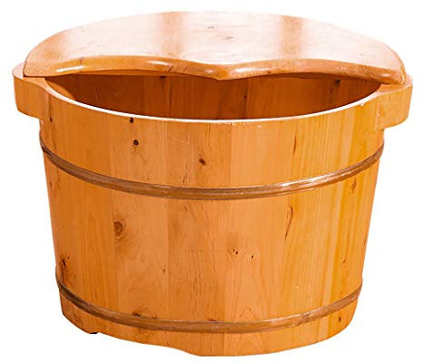 Wood Foot Bath Barrel, Sauna Bucket,Pure Wood Bathtub Bucket,Handmade,Sauna Accessories For Footbath Tubs,Foot Relaxing Bath Barrel Present
