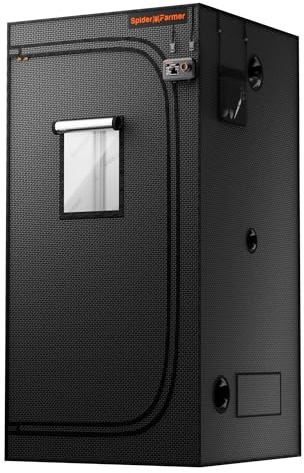 Spider Farmer Tienda de campaña de cultivo de 3.3 x 3.3 pulgadas 2026, 39 x 39 x 80 pulgadas, con controlador de patio, ventana de visión ampliada, lona de mylar gruesa 1680D para cultivo hidropónico