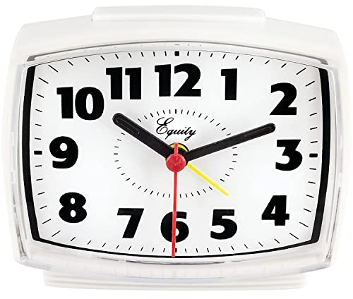 Equity 33100 Electric Silent Analog Alarm Clock with Lighted Dial