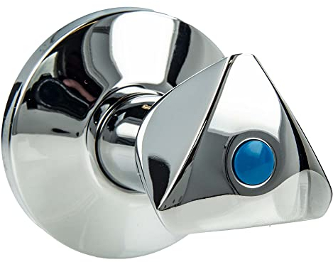 tecuro Hahnoberteil 1/2 Zoll für Unterputz-Absperrventile Kalt- Warmwasser mit Metall-Dreikanthaubengriff