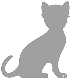 GreenIT 10cm Sticker Tattoo Cat Kitty Deco Foil Wall Tattoo for Car Wall Door Window Border (Grey)