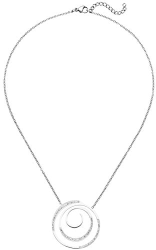 Jobo Damen-Halskette aus Edelstahl mit Kristallen 46 cm