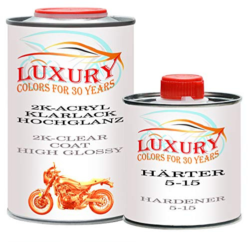Laca transparente para motocicleta 2K, brillante, resistente a arañazos y productos químicos, juego de 750 ml LM30000S