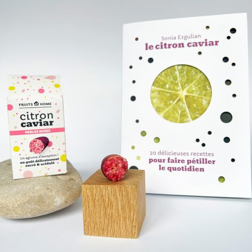 Fruits at Home - Assortiment Barquette Citron Caviar (60g) et Livre de Cuisine (rose)