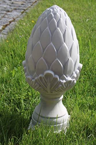 Werner Voss Pomme de pin en céramique délavée en blanc, H 39 cm, pin