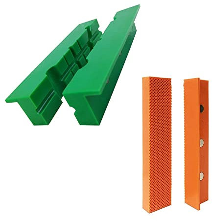 Magnetic Vise Jaw Pads Covers Protectors 1 Multi-grooved 1 Standard 4/6inches 4'' 6 Magnetic Retention Vice Jaw Pads Magnetic Vise Soft Jaws 4 Inch Vise Soft Jaws 6 Inch Universal Soft Vise Jaws Vice