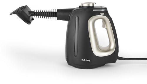Beldray 15-in-1 Steam Cleaner – Multipurpose Handheld Steamer, 550 ml Water Tank, 5m Power Cord, 30 g/min Steam Rate, Includes Measuring Jug and Cleaning Attachments, Compact, 1350W, BEL02007