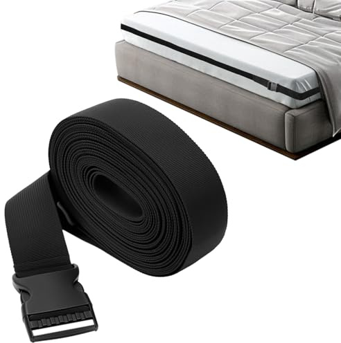QWORK® Mattress Holder, 12 m x 5 cm Love Bridge for Mattresses, Connects Two Mattresses, Adjustable Double Bed Bridge