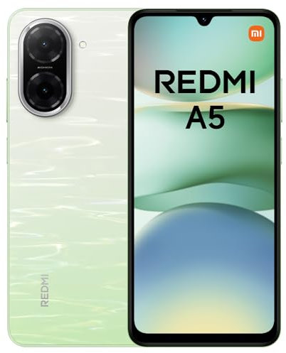 XIAOMI Redmi A5 Smartphone, 3+64GB, Green, Superklare 32MP AI-Kamera, 5200mAh Akku, Leistungsstarker Octa-Core-Prozessor, Immersives 6,88 120Hz Display