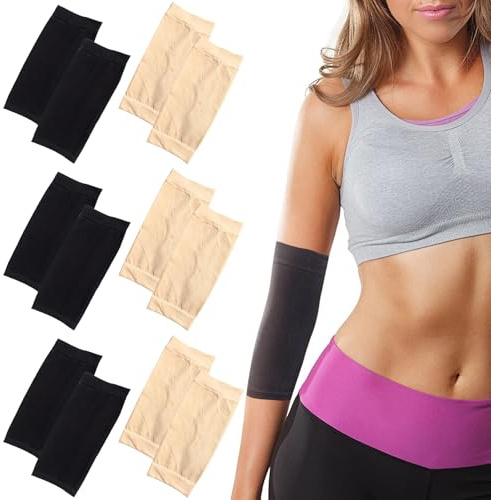 6 pares de protectores de tatuaje para antebrazo, vendaje para tatuaje, protección para el brazo, vendaje para mujer, verano, transpirable, para cubrir tatuajes, protección solar, unisex (color piel +